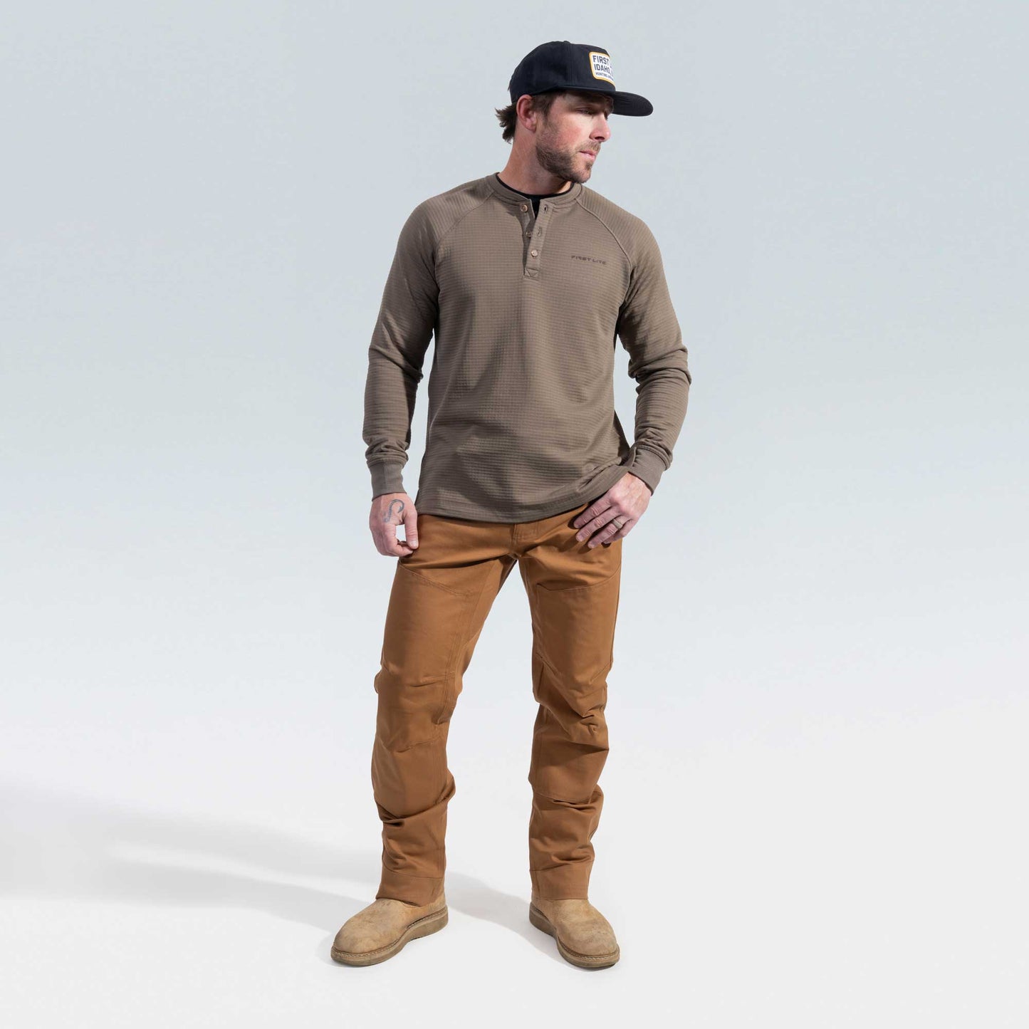 First Lite ThermaGrid Merino Wool Henley