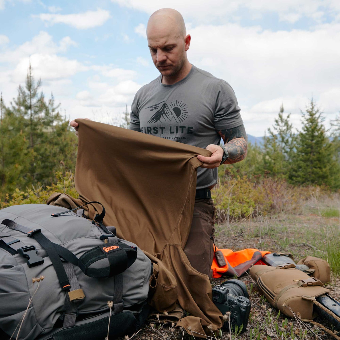 First Lite Men's Aerowool Tech Tee At First Lite