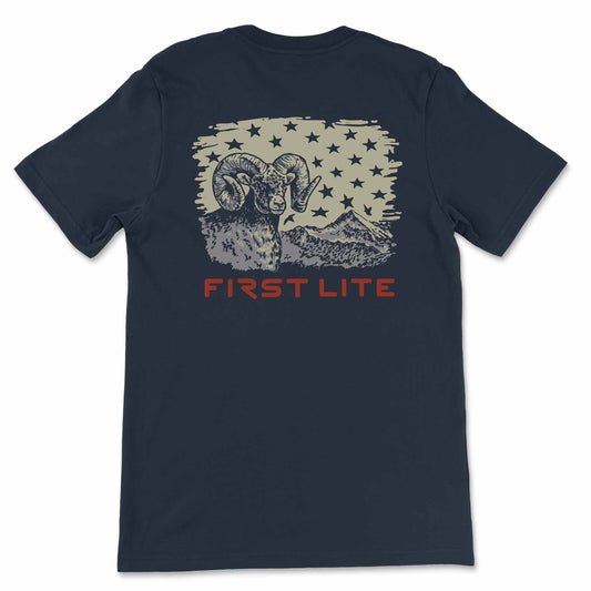 First Lite Red White & Blue Ram T-Shirt